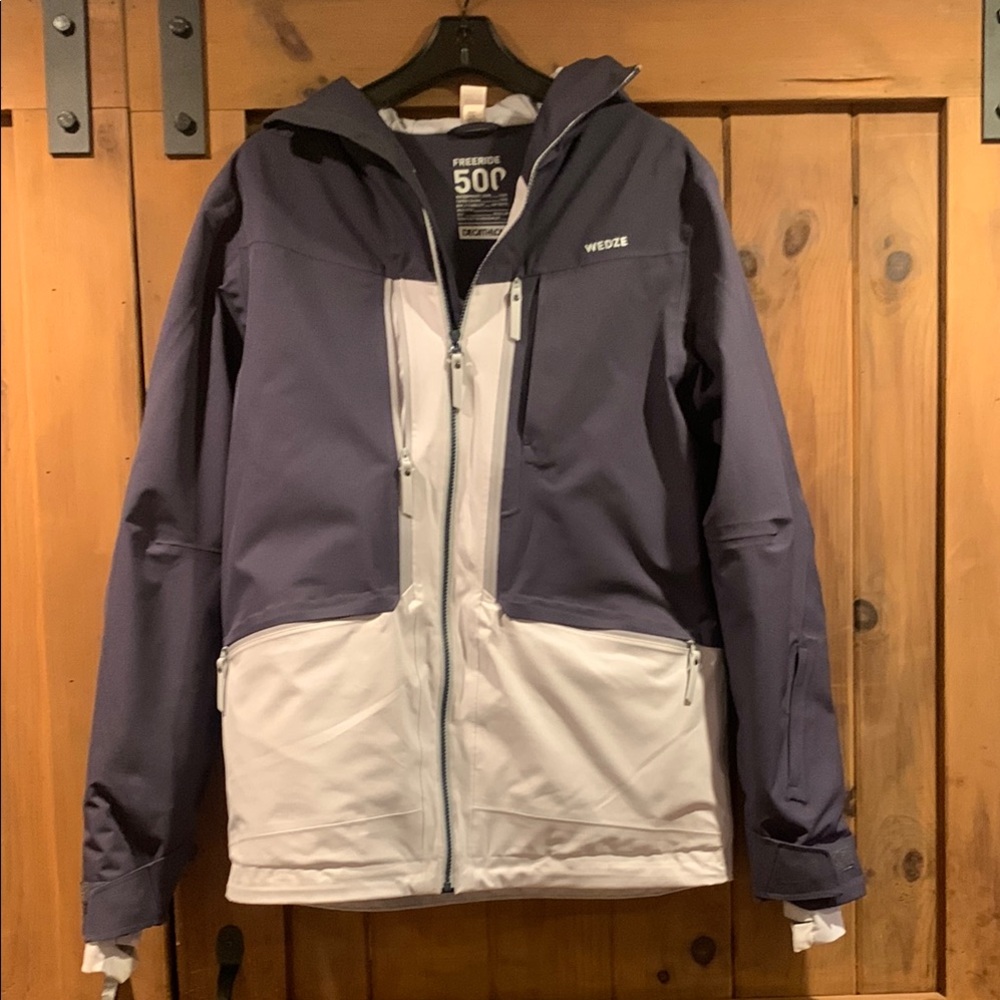 Wedze Freeride 500 Decathlon Jacket in Navy and Gray